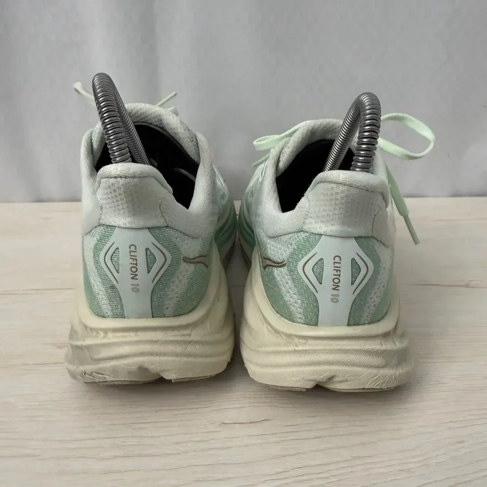 Hoka One One Clifton 10 Shoes Womens Size 9 B Running Sea Glass Jadeite Green